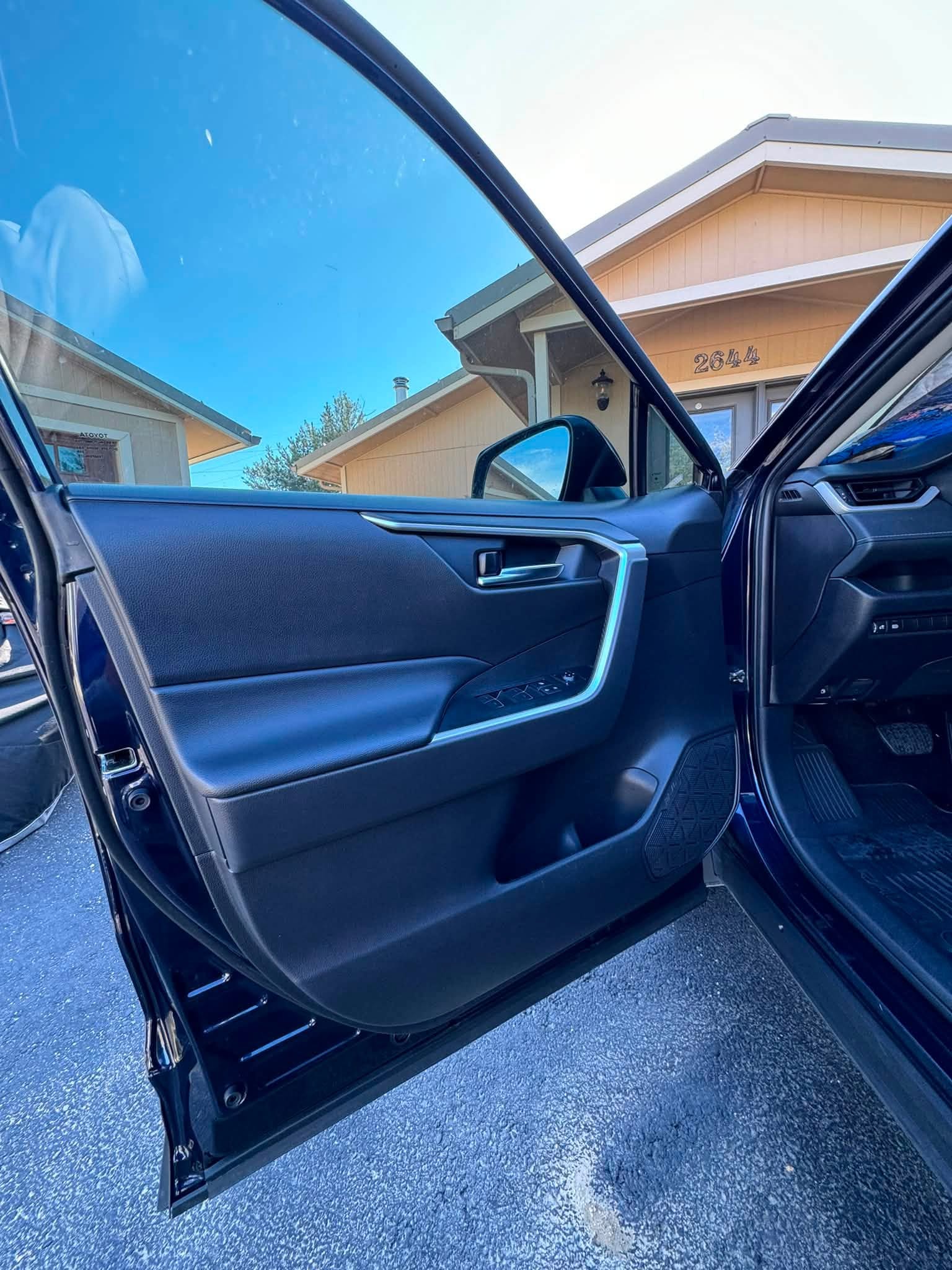 Freshly detailed pickup truck exterior with glossy paint and gleaming chrome trim