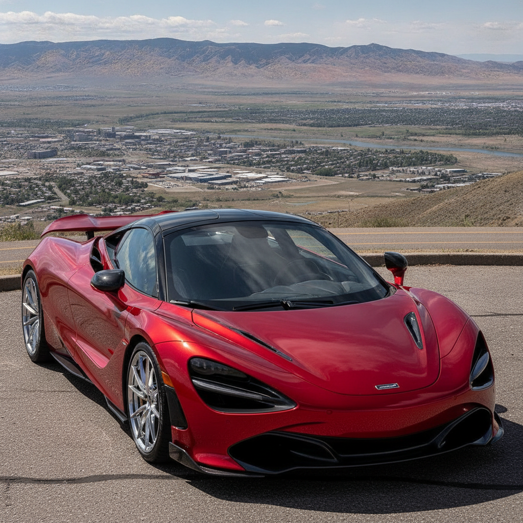 Highly reflective, fully detailed sports car with ceramic coating in Casper Wyoming