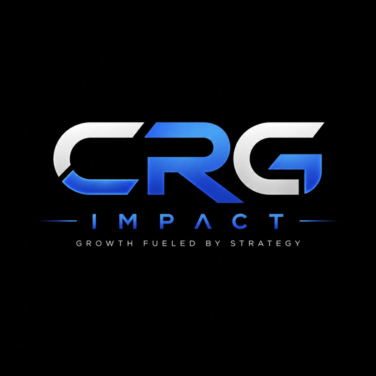 CRG Impact creative studio workspace featuring bold brand identity designs, vibrant color palettes, marketing strategy boards and modern design mockups
