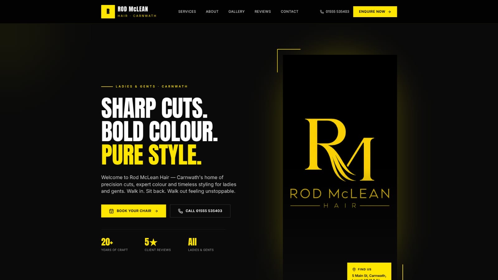 Wellness studio responsive website design mockup