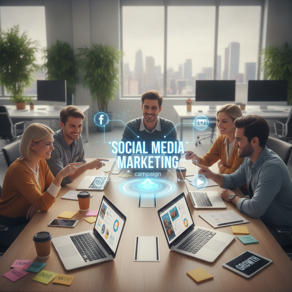 Local restaurant social media marketing campaign with food photography