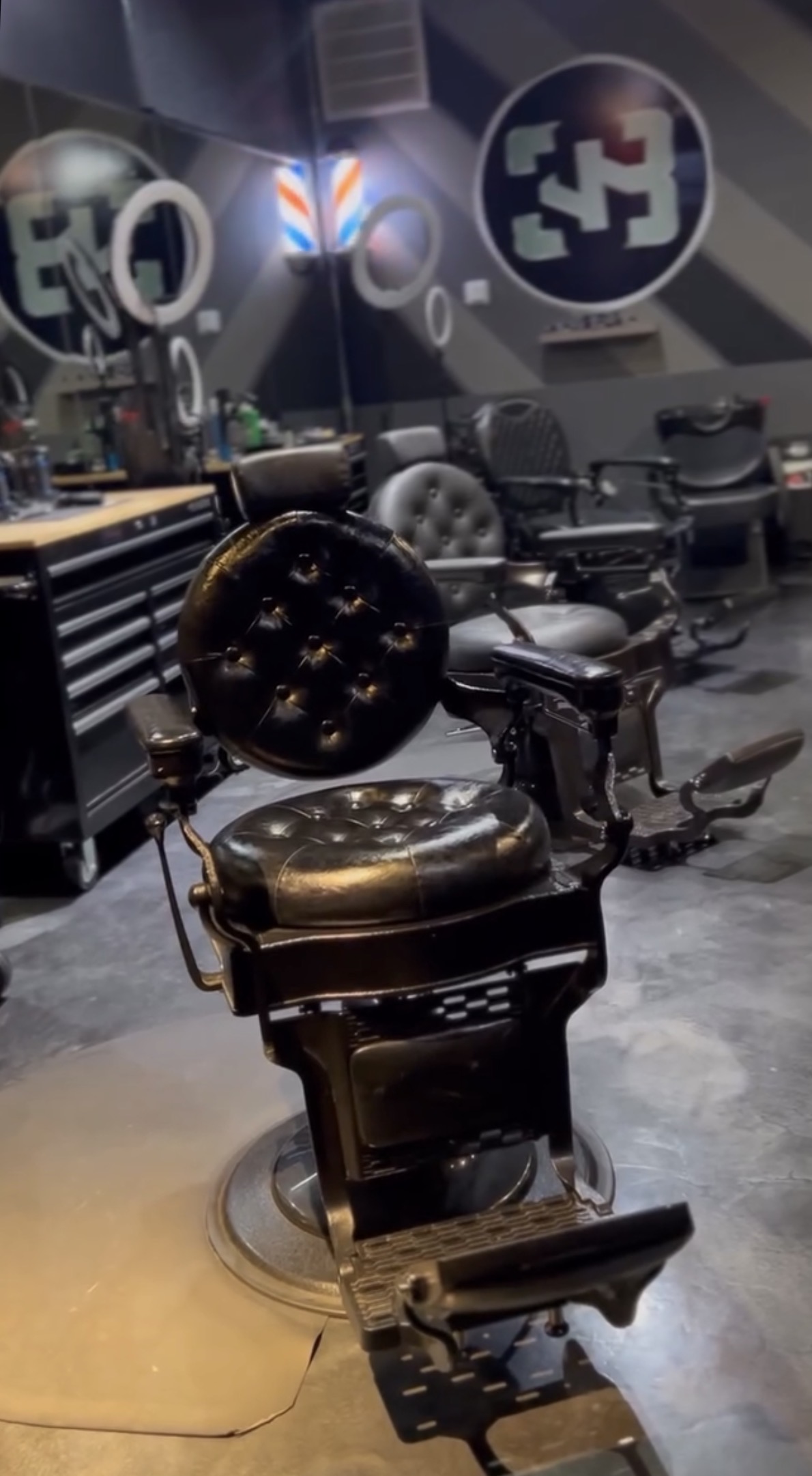 Luxury Barbershop Interior Oswego