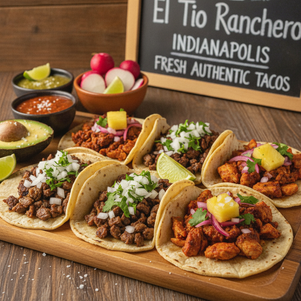 Fresh authentic tacos served at El Tio Ranchero in Indianapolis