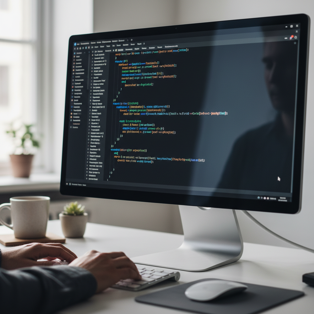 Modern website design mockup on a laptop screen