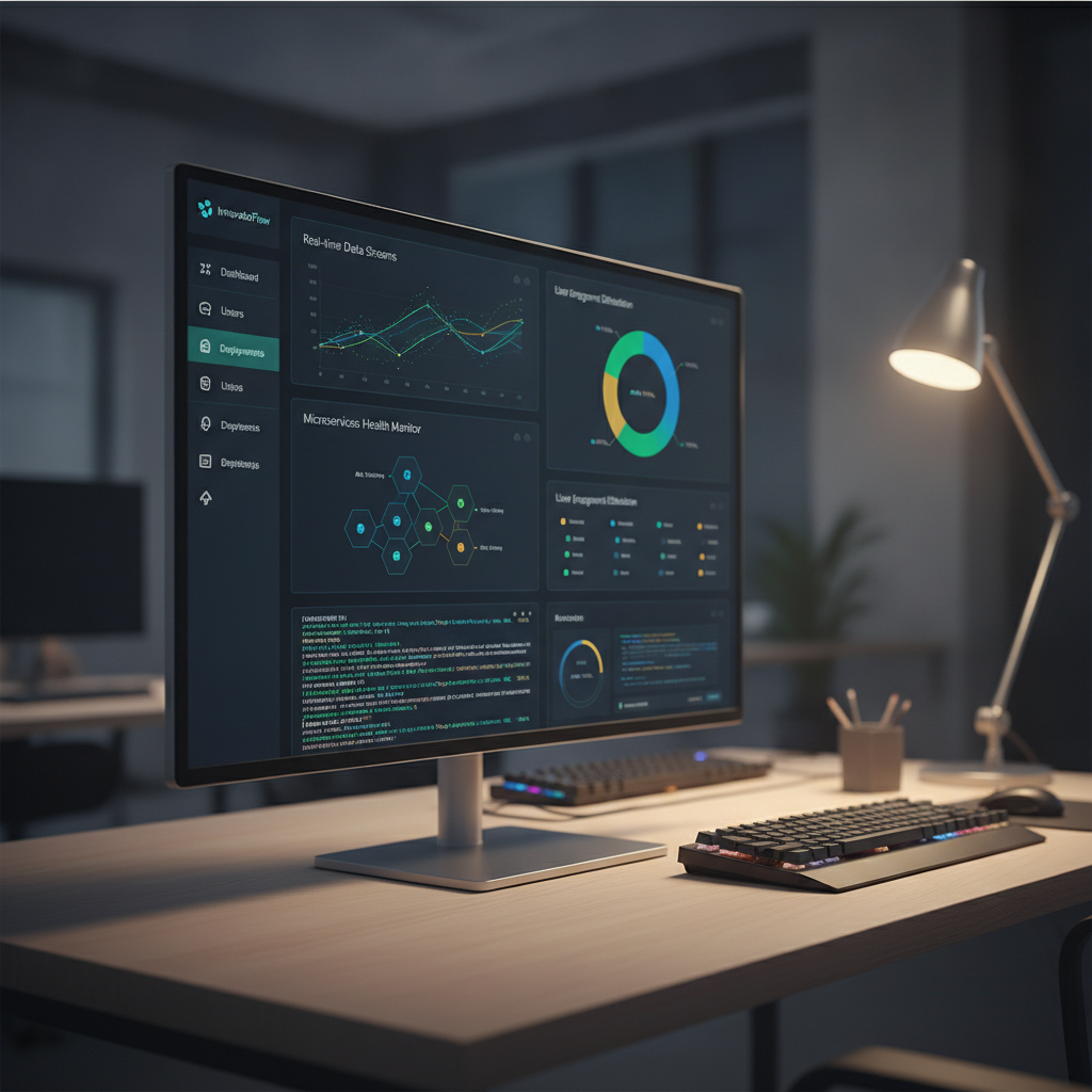 Intricate web application dashboard interface demonstrating advanced frontend and backend development capabilities