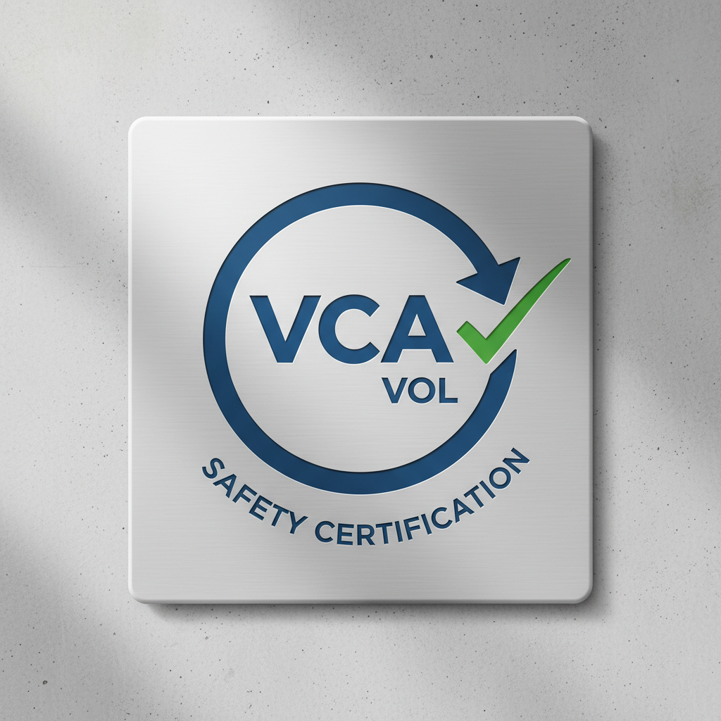 VCA VOL safety certification logo badge placeholder