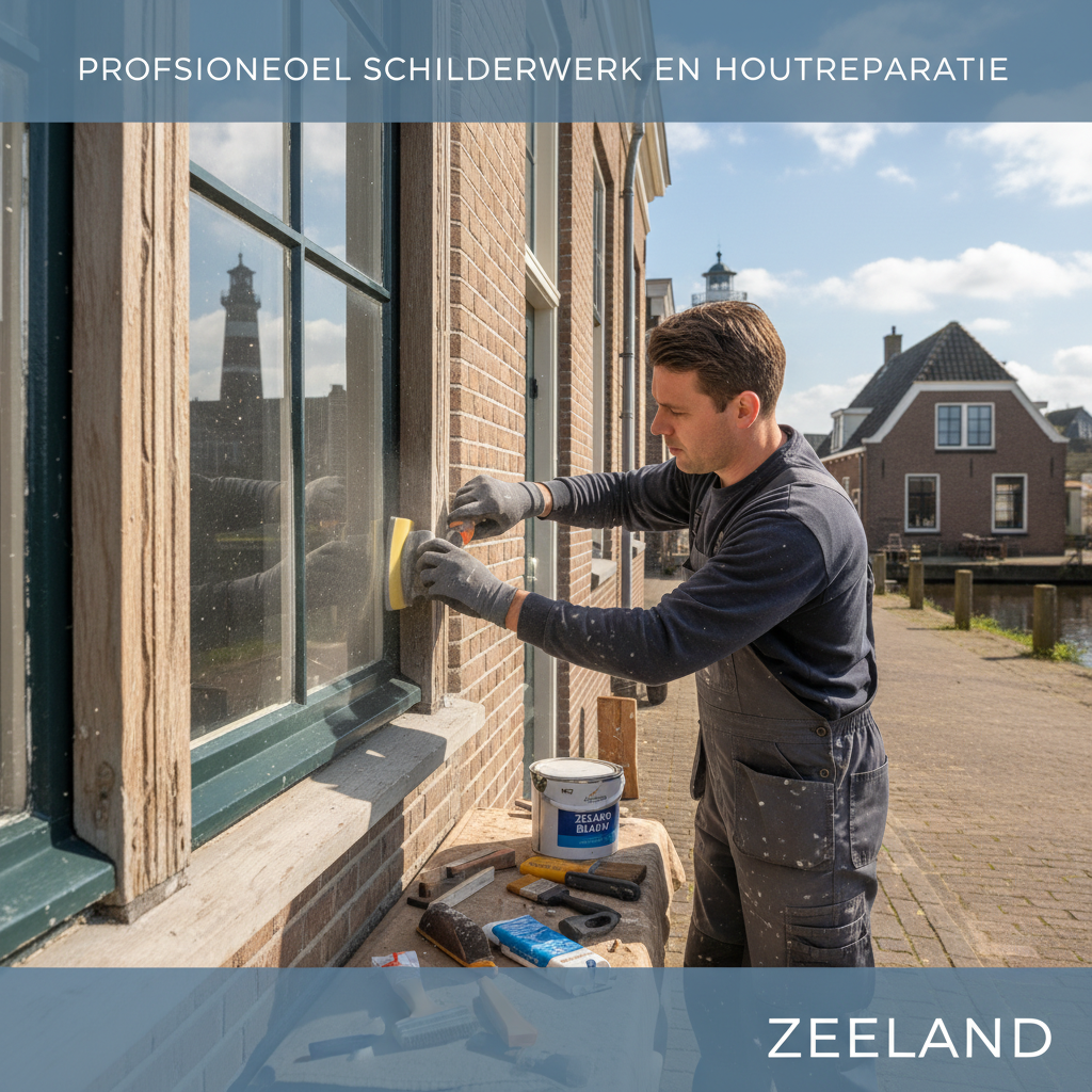Professioneel schilderwerk en houtreparatie aan kozijnen in Zeeland