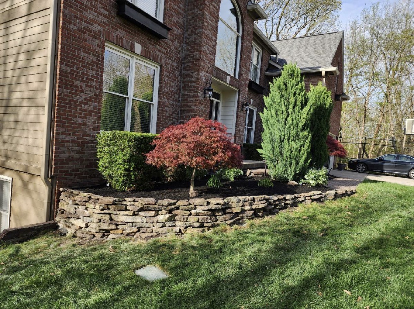 Decorative White Rock Installation