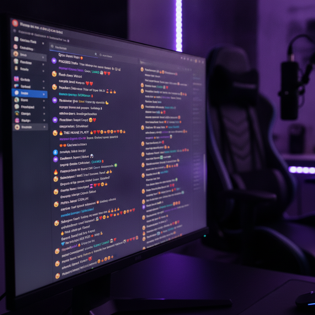 Screenshot of a highly engaged community chat during a live stream