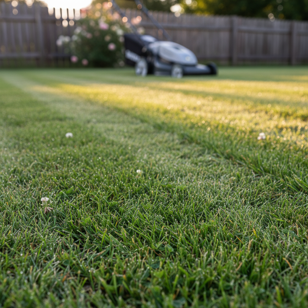 Perfectly mowed lawn in Ottawa