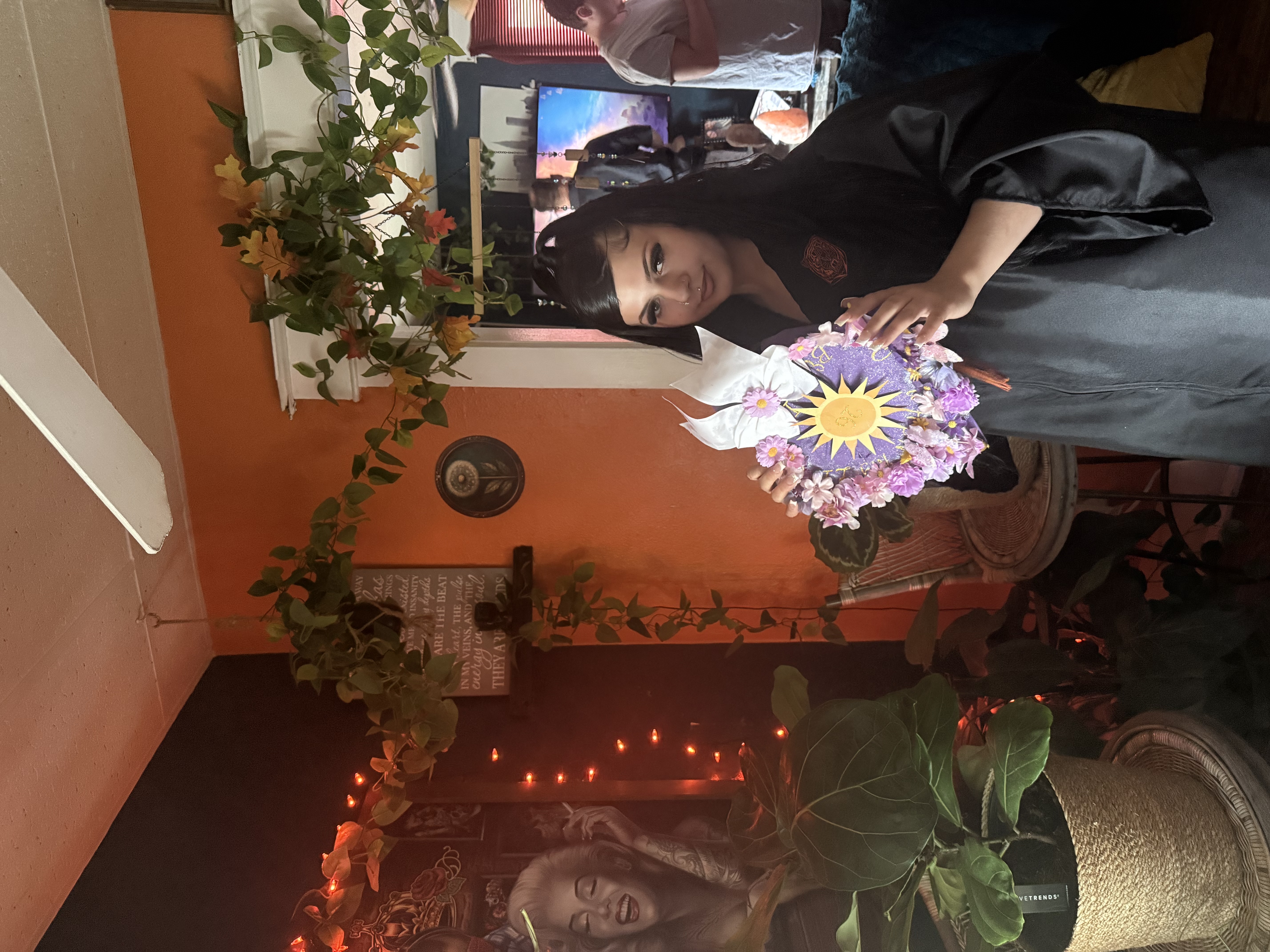 Portrait of Natalia James, a young graphic designer, in a creative studio environment