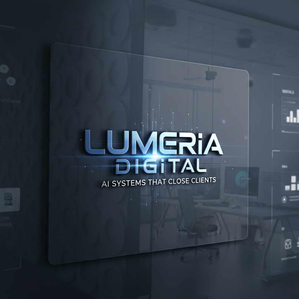 Lumeria company logo modern tech wordmark