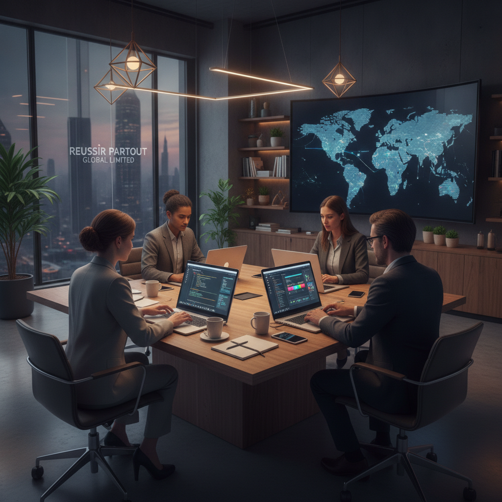 Digital team collaborating