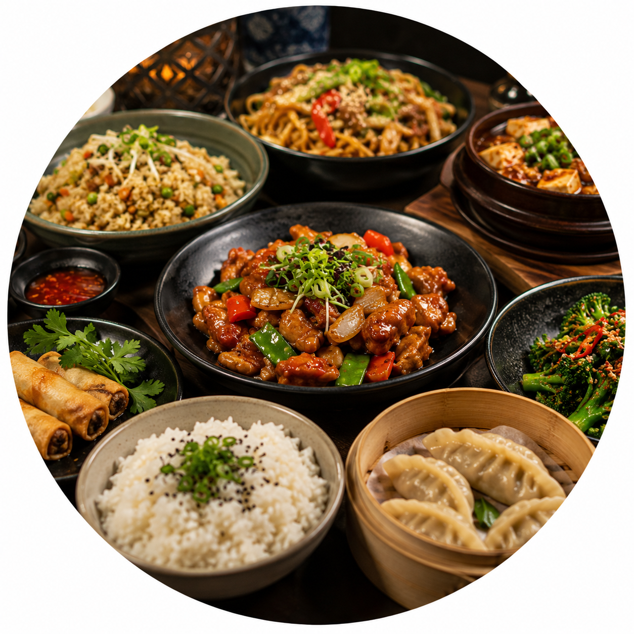Authentic Chinese Peking duck and Japanese katsu curry dishes
