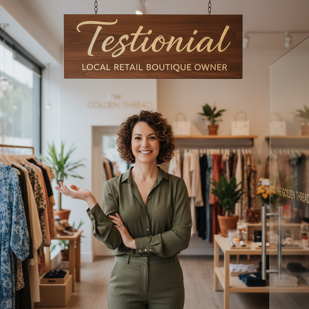Testimonial from a local retail boutique owner