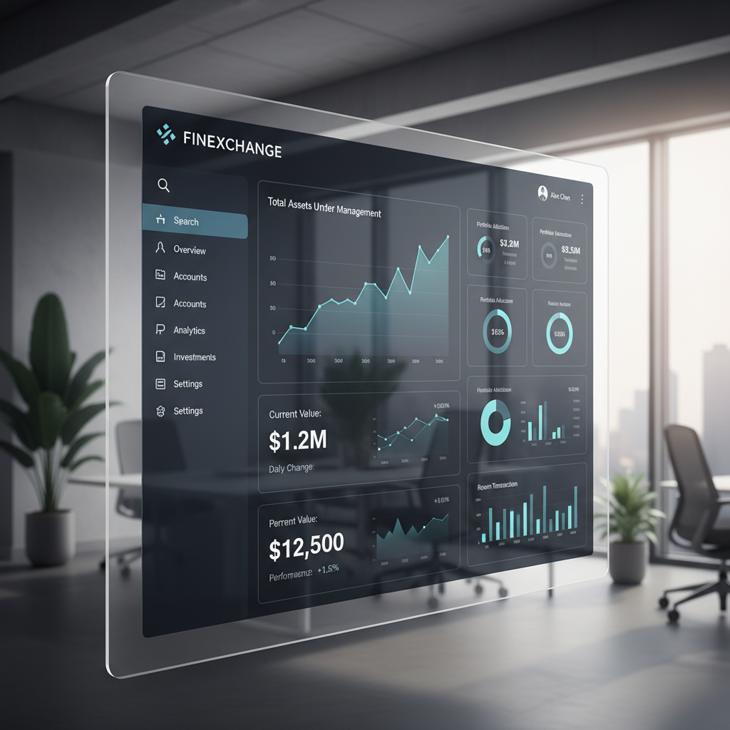 Dashboard UI for a modern fintech SaaS platform