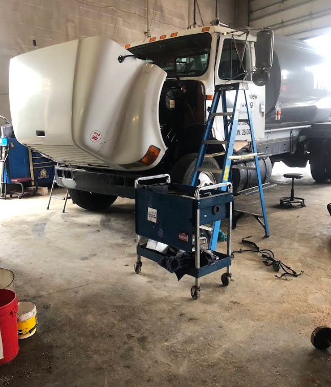 Diesel Mechanic Working