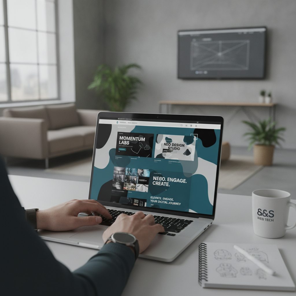 Dynamic and artistic portfolio website for a creative marketing agency
