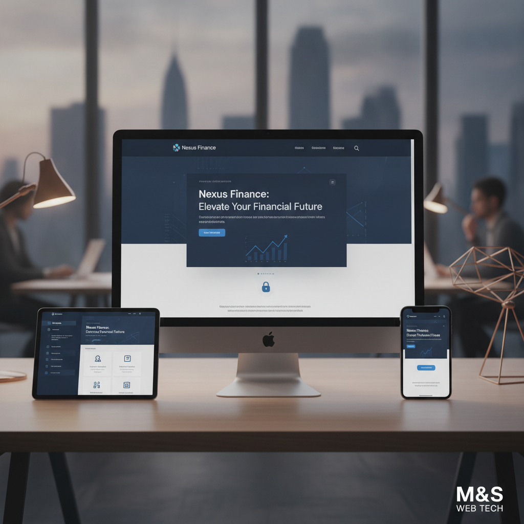 Professional corporate website for a financial technology startup
