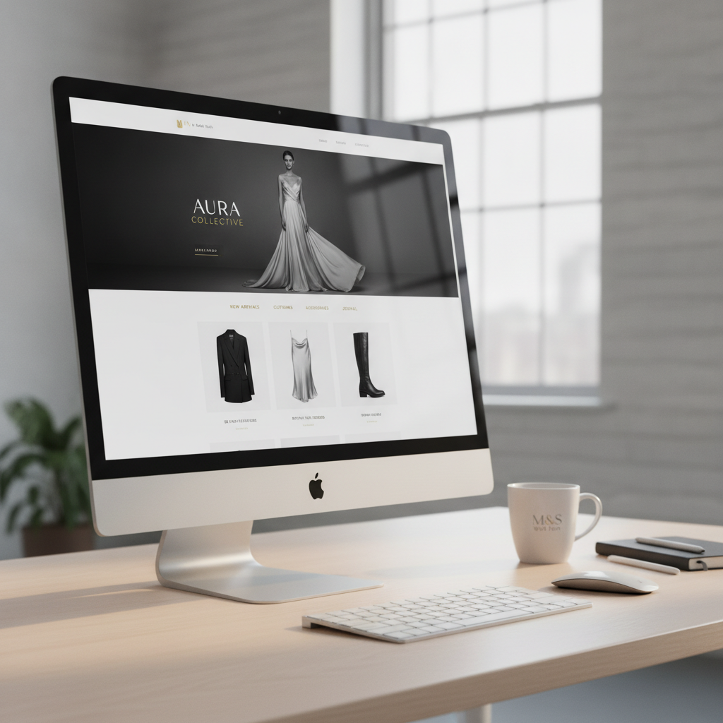 Sleek e-commerce website for a luxury fashion brand