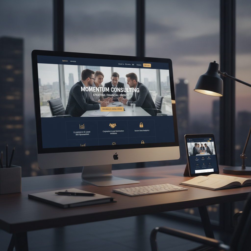 A professional and corporate website for a financial consulting firm