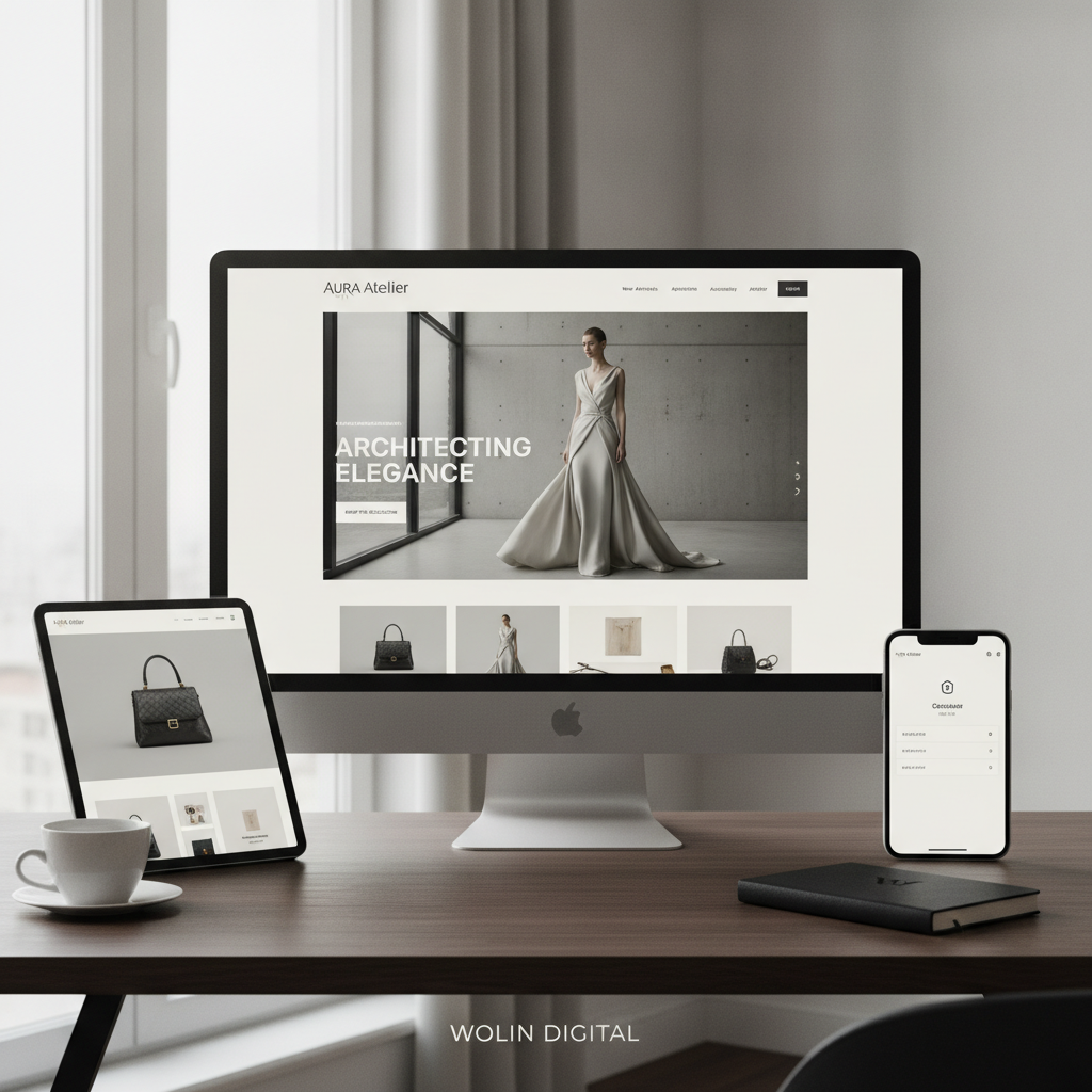 High-End Luxury Fashion E-Commerce Website Design by Wolin Digital