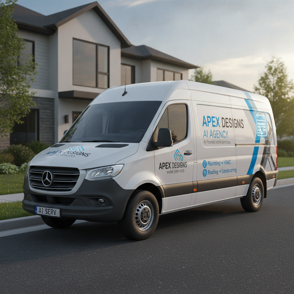 Modern plumbing and HVAC van with professional branding