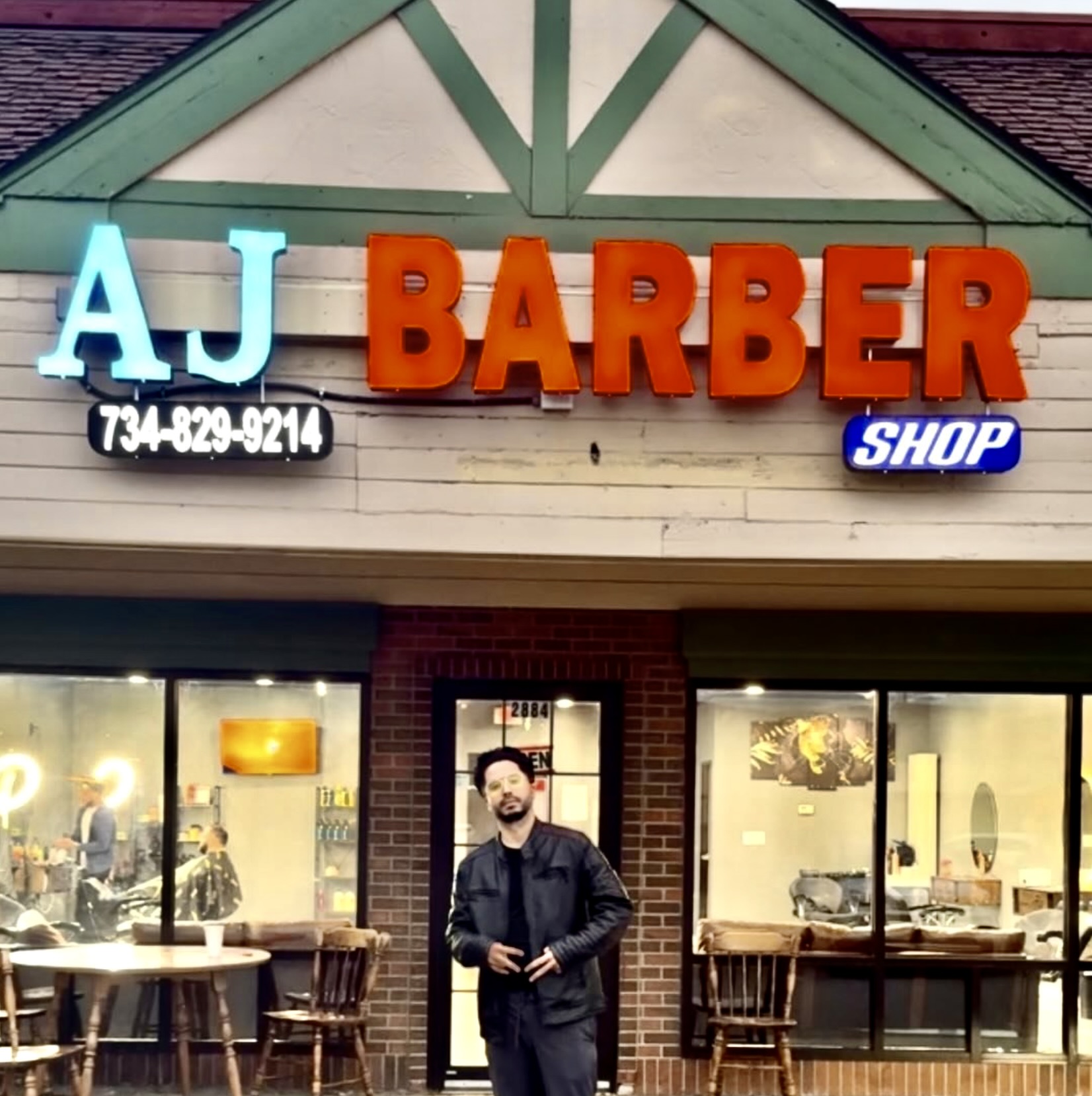 Barbershop Interior with vintage chairs