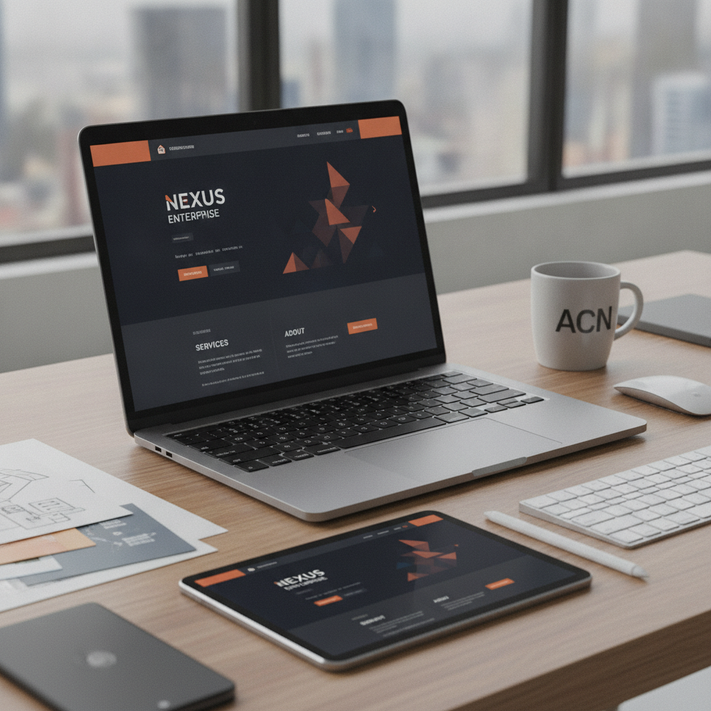 Corporate brand identity website built with modern web technologies