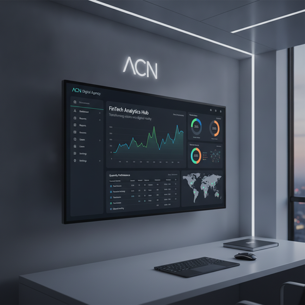 Sleek and modern SaaS dashboard user interface designed by ACN Digital Agency