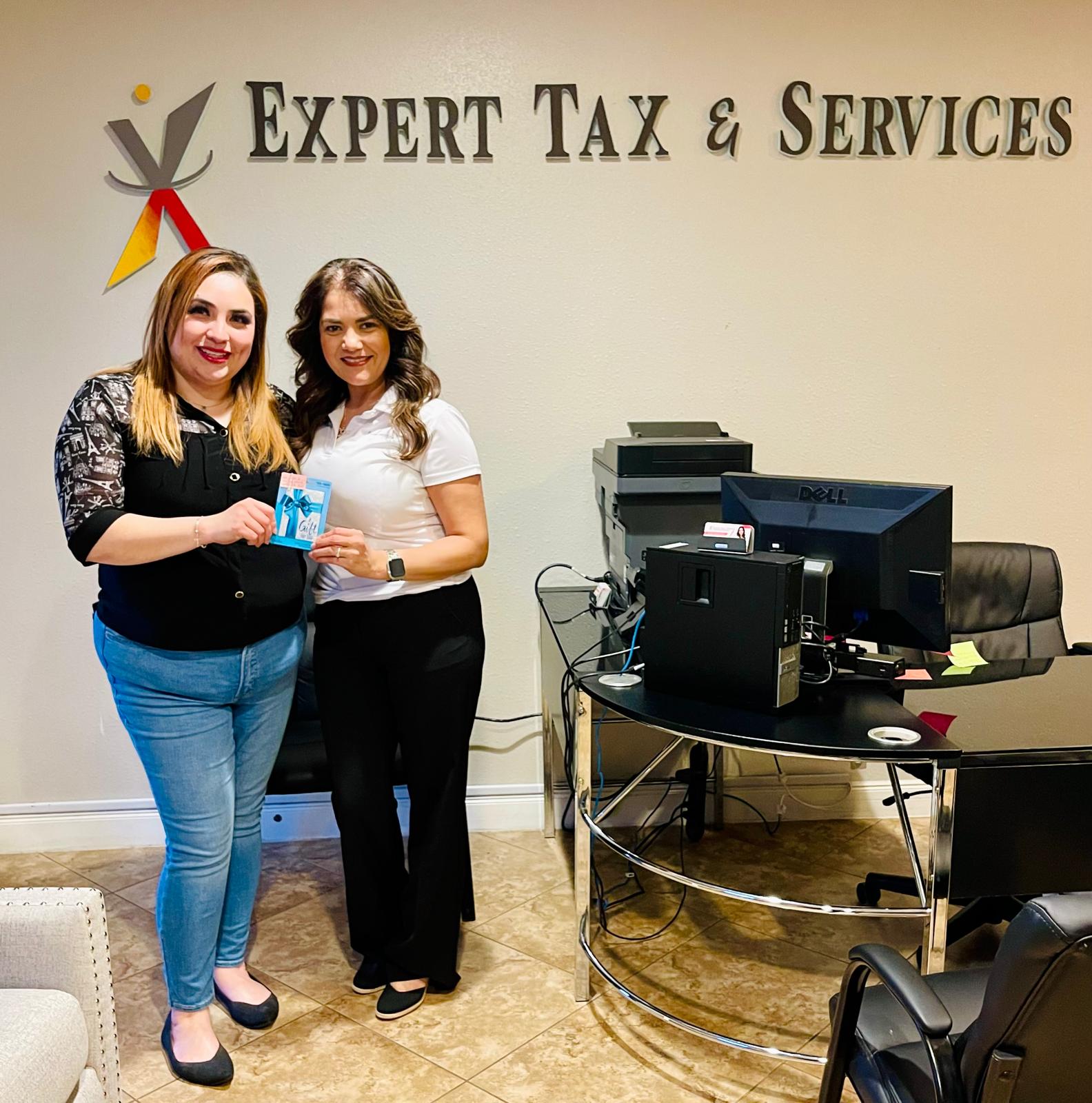Welcoming reception area of Expert Tax and Services office