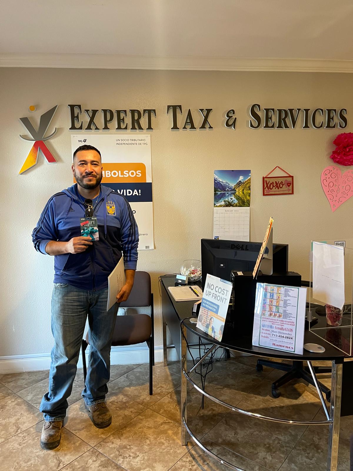 Professional tax advisor helping client with paperwork in modern office