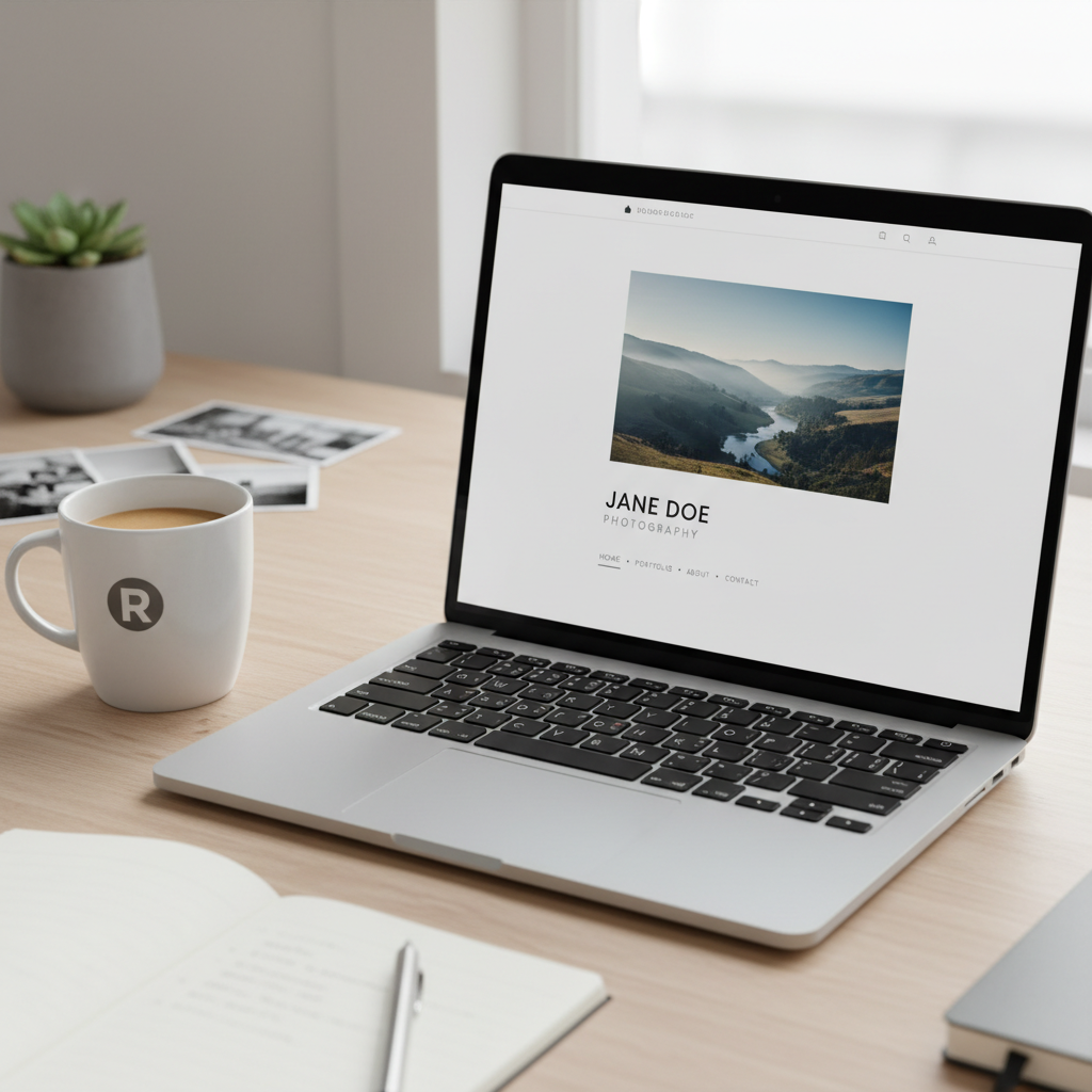 Creative and minimalist portfolio website for a professional photographer