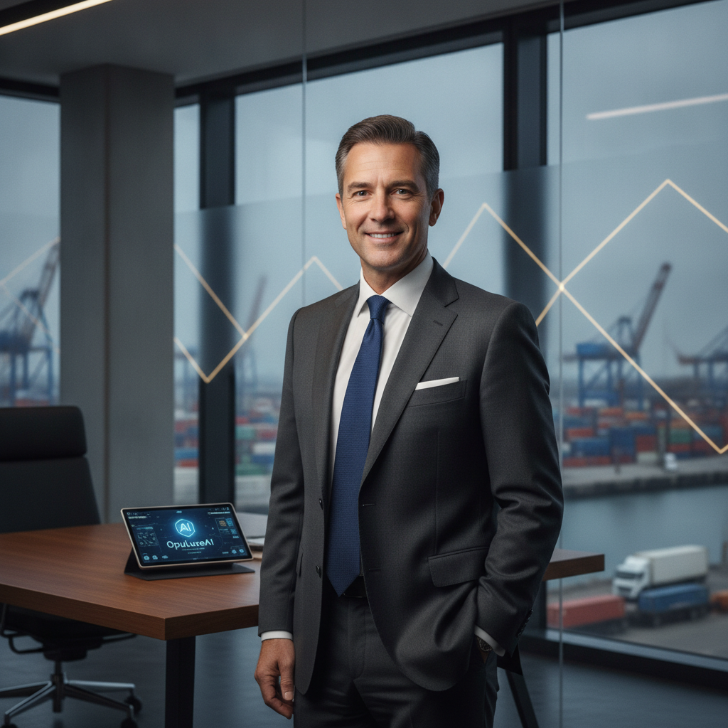 Portrait of David James, founder of a logistics company