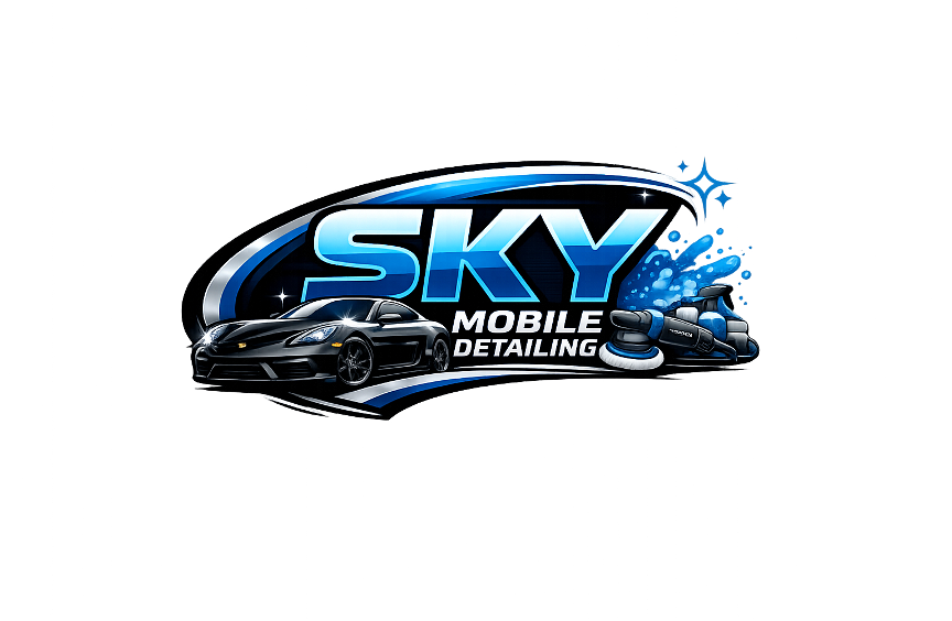 Sky Mobile Detailing company logo with sky blue gradient branding