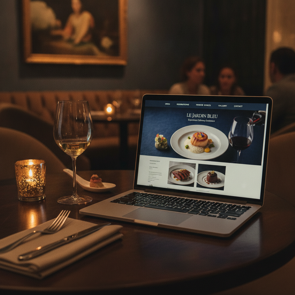 Elegant and appetizing website for a local fine dining restaurant