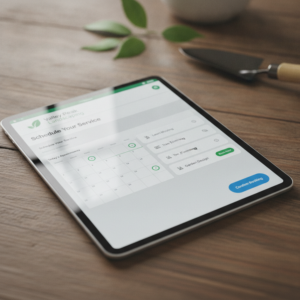 User-friendly booking portal for a local service-based business