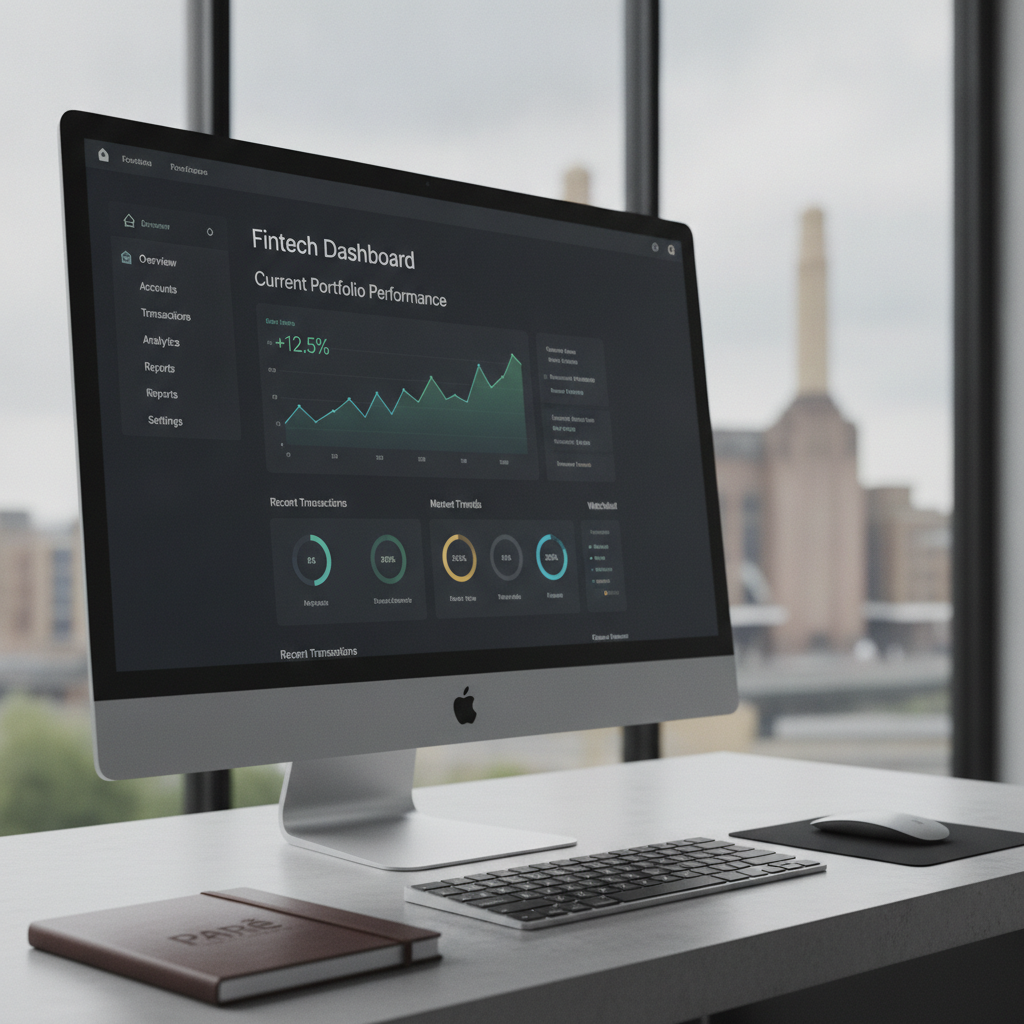 Sleek UI UX design showcase for modern web application