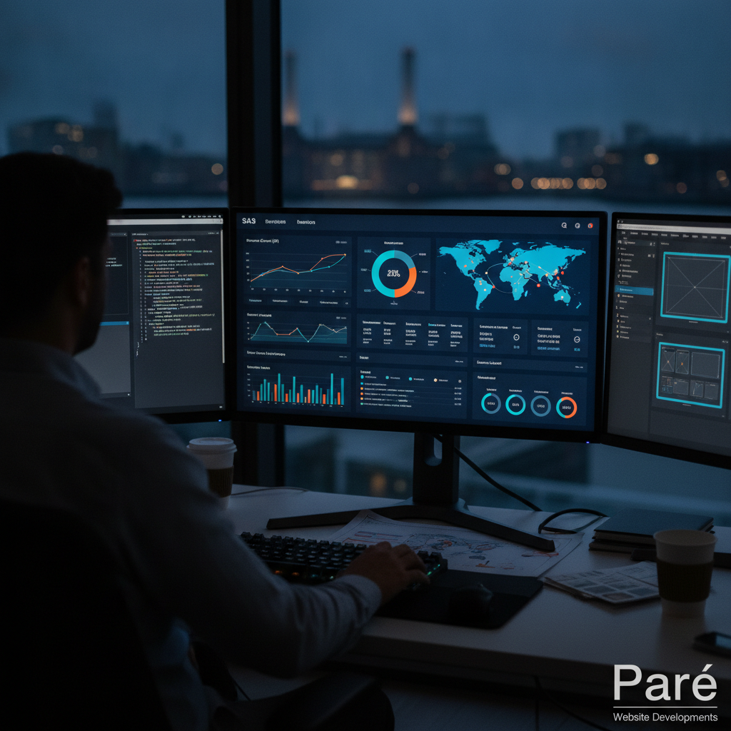 Complex SaaS dashboard interface development and architecture