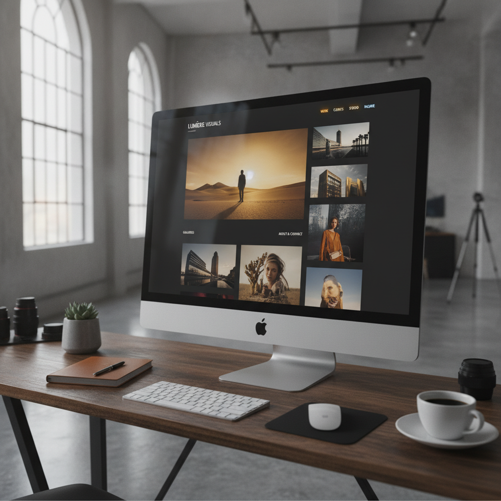 Artistic and bold portfolio website for a professional photographer