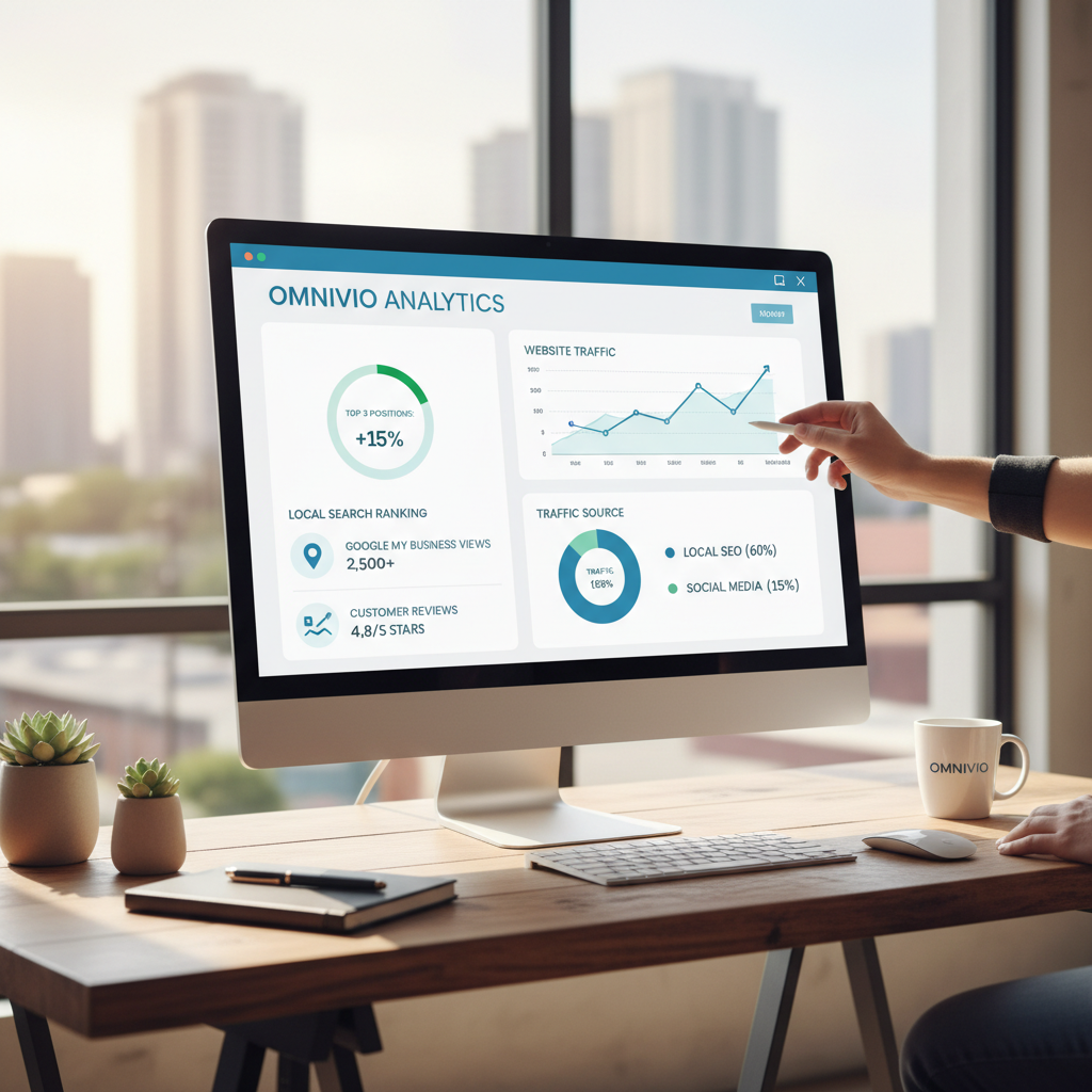 Local SEO and website analytics dashboard helping small businesses grow online