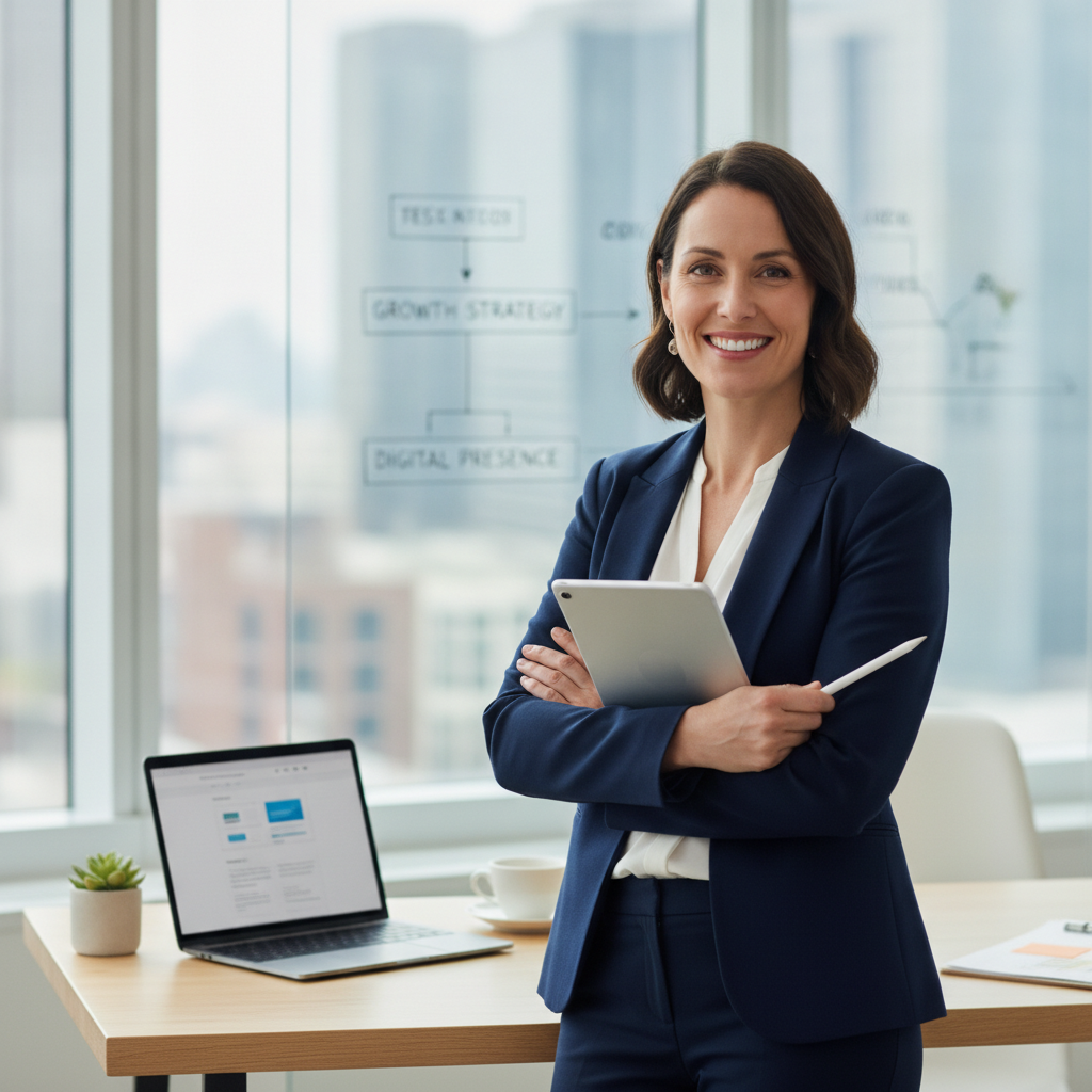 Professional consultant small business owner portrait