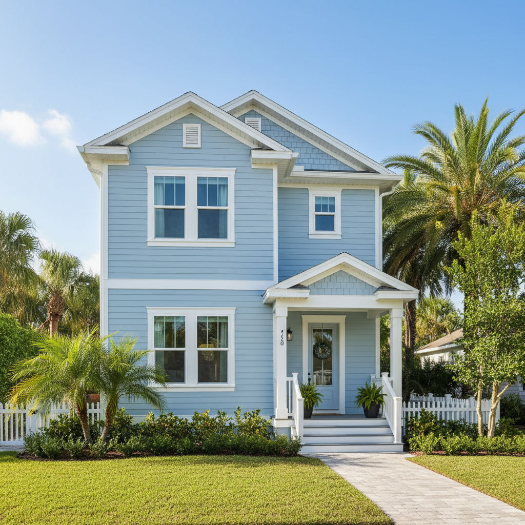 Beautifully restored residential home exterior