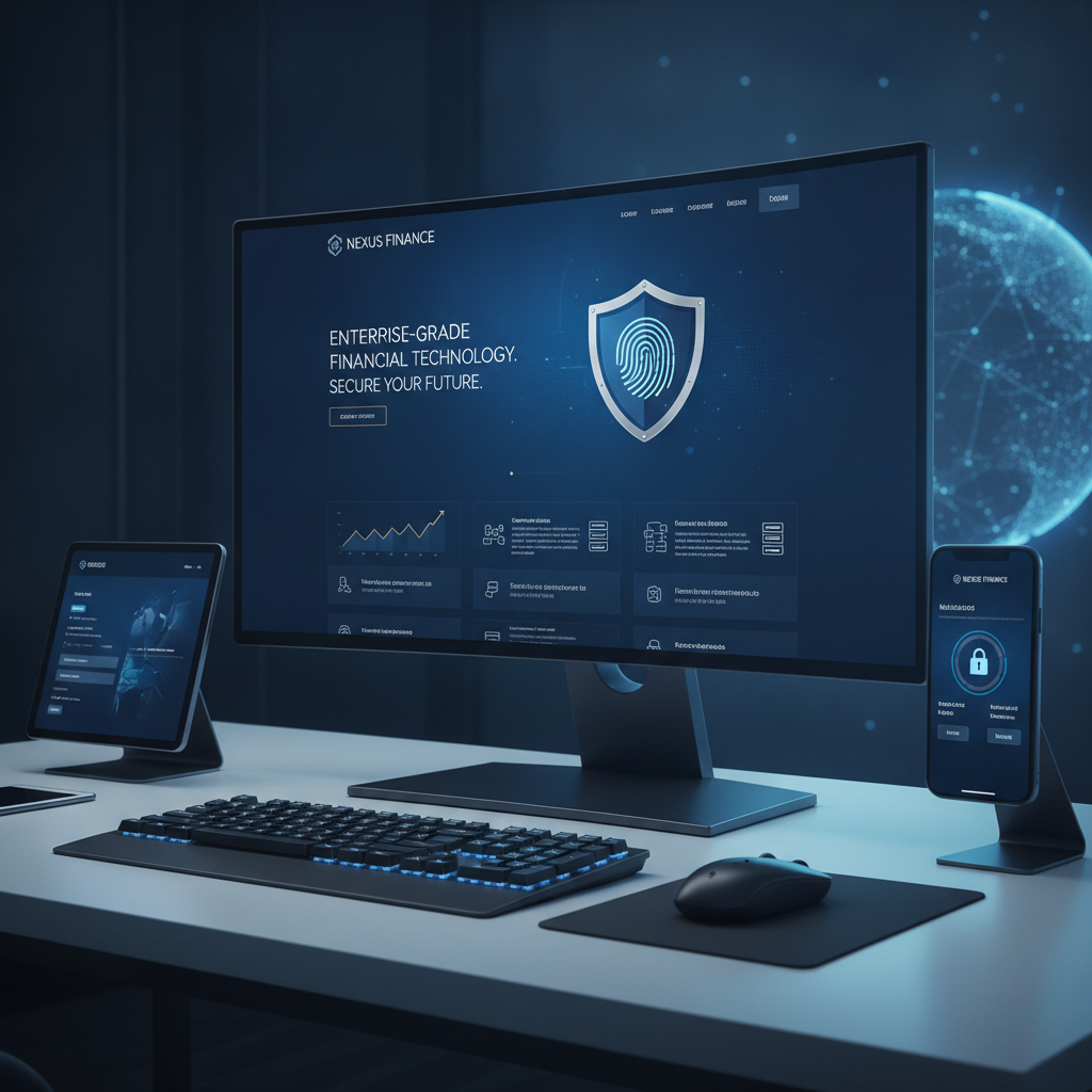 Professional and secure corporate website for a financial technology company