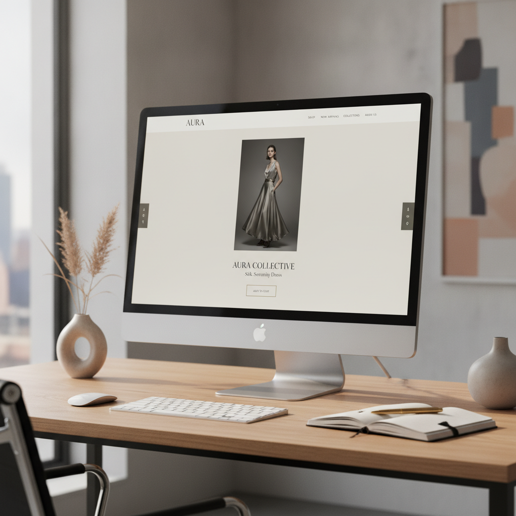 Minimalist e-commerce website for a high-end fashion brand