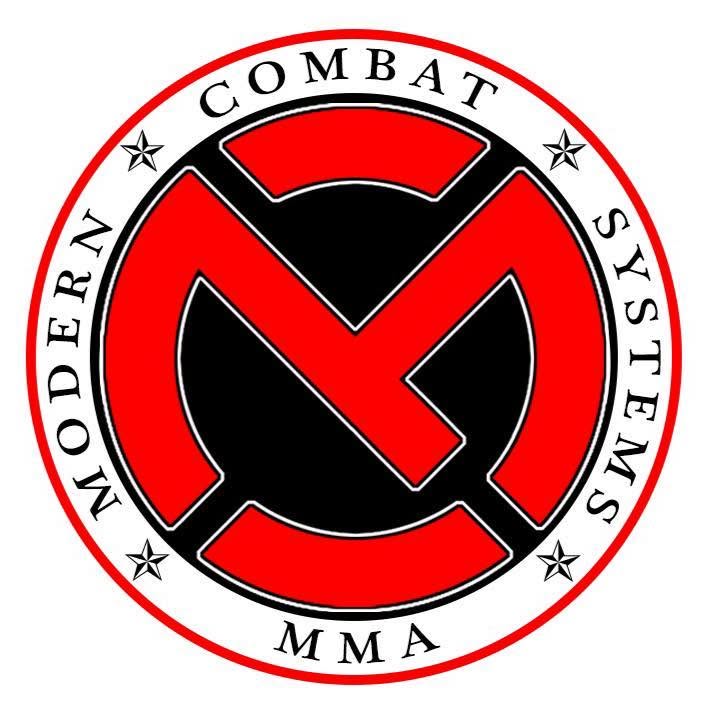 Intense MMA fighter preparing for combat in a dark, modern training facility