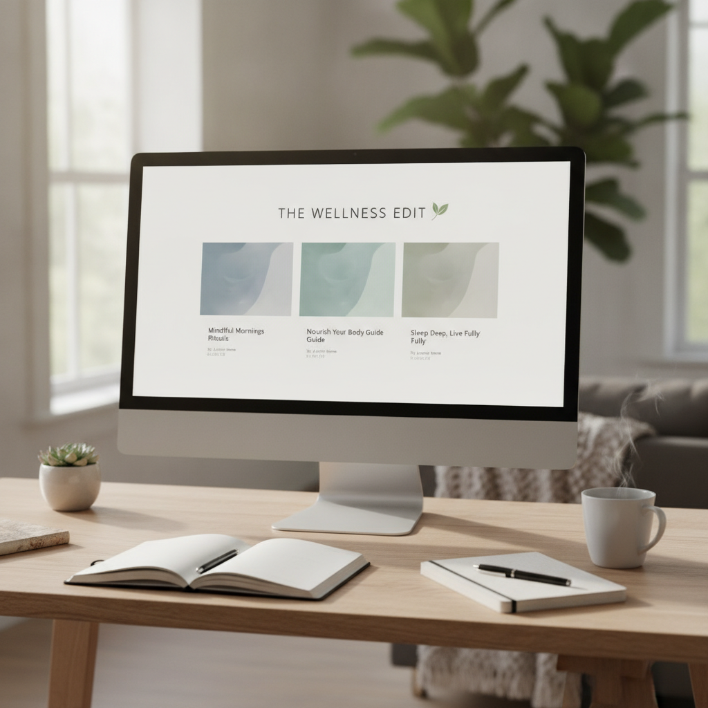 Calm and clean blog layout for a modern wellness brand
