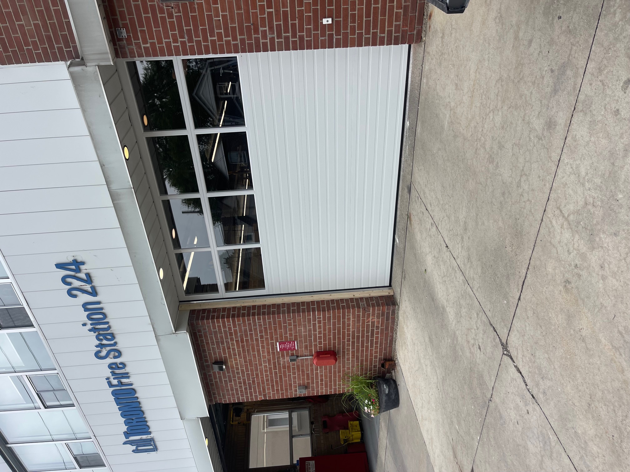 Stylish black garage door installation