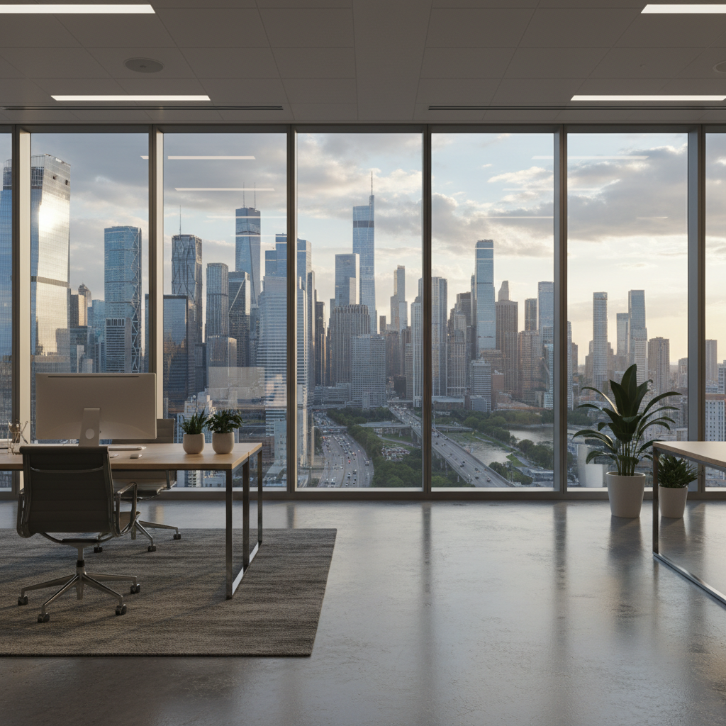 Modern Sky Rise Office Background