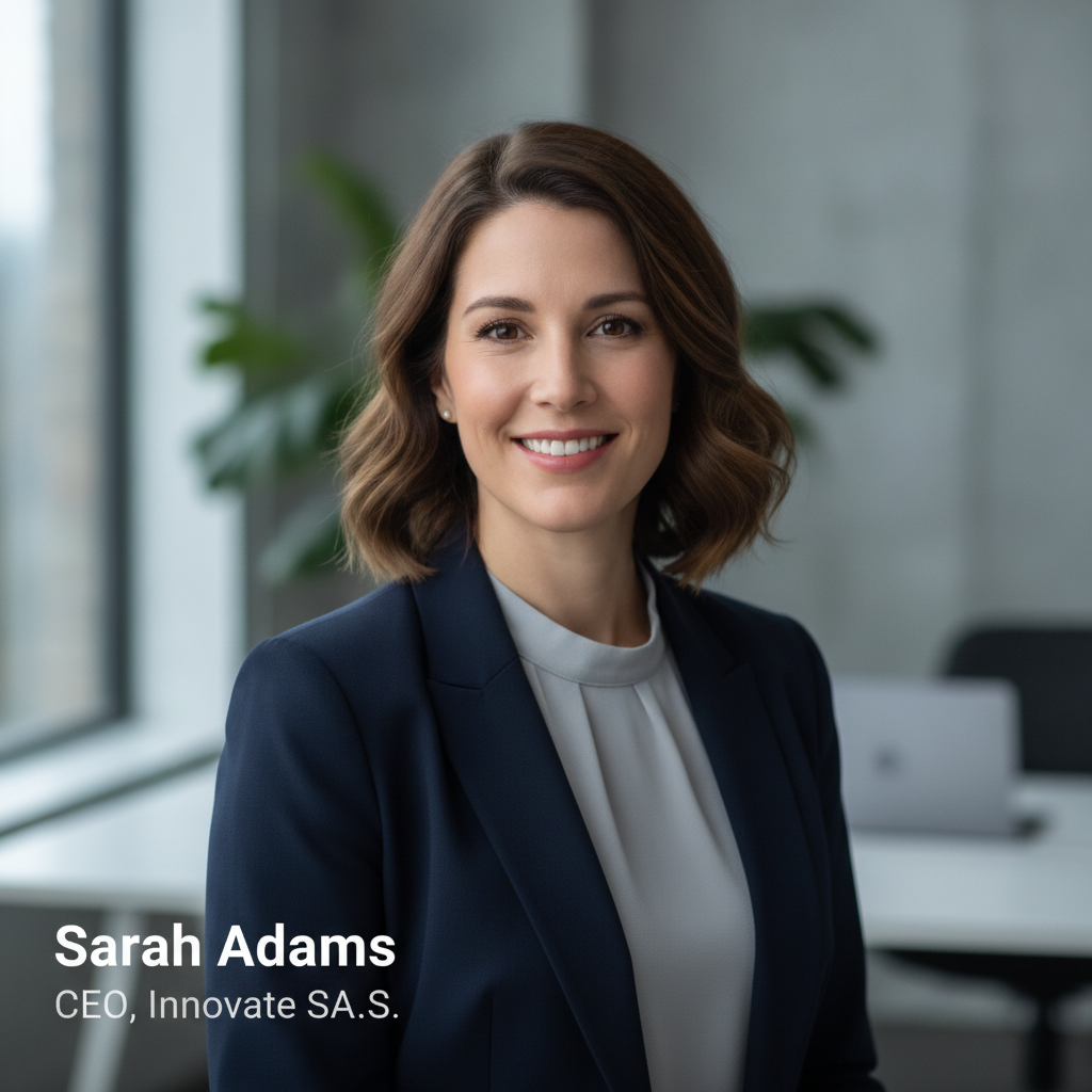 Headshot of Sarah Adams, CEO of Innovate SaaS